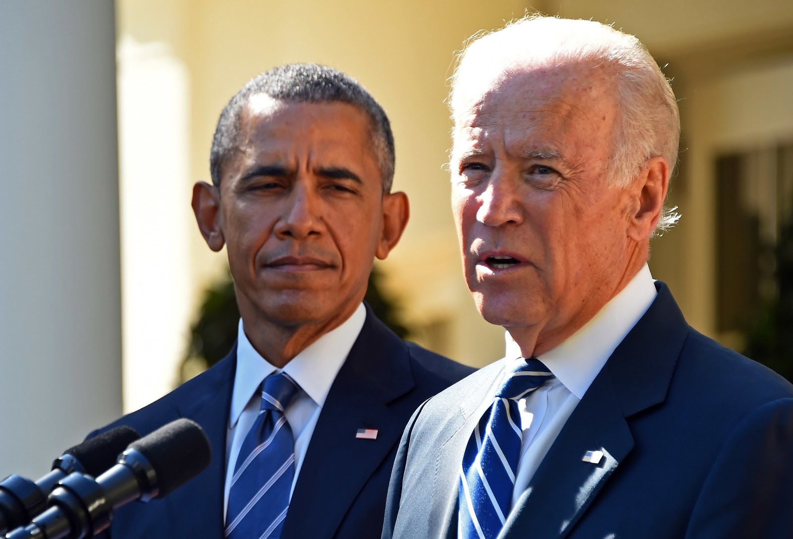 Cựu tổng thống Barack Obama và tổng thống vừa đắc cử Joe Biden. Ảnh: Getty