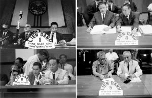 Các liên danh tranh cử ở miền Nam ra mắt cử tri năm 1967.
