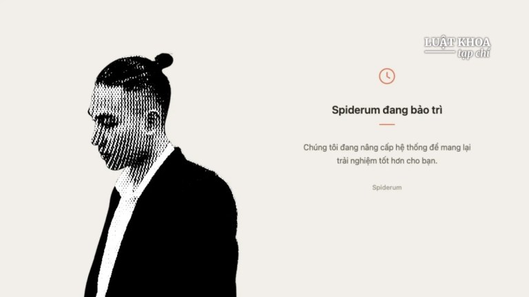 Nhà sáng lập Spiderum Trần Việt Anh. Ảnh gốc: CafeBiz. Đồ họa: V.K / Luật Khoa.