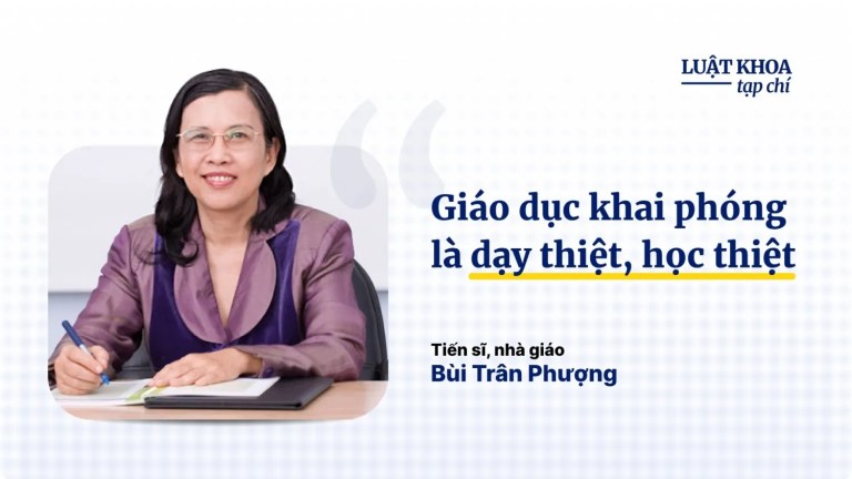 Tiến sĩ, nhà giáo Bùi Trân Phượng. Nguồn ảnh: Đại học Hoa Sen. Đồ họa: Thương Lê/Luật Khoa.