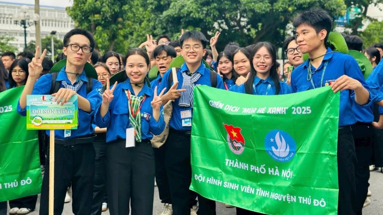 Sinh viên Đại học Bách Khoa Hà Nội tham gia chiến dịch Mùa hè xanh năm 2025. Ảnh minh họa. Nguồn ảnh: Bảo Lâm/Báo Hànộimới.